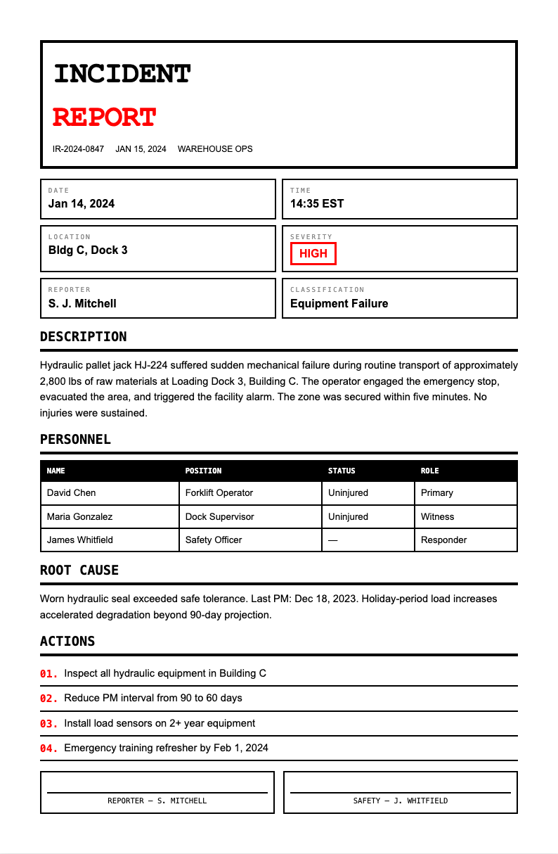 Neo Brutalist incident report